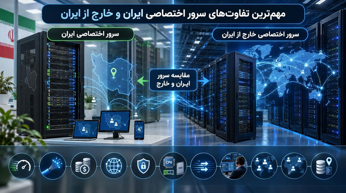 مهم‌ترین تفاوت‌های سرور اختصاصی ایران و خارج از ایران